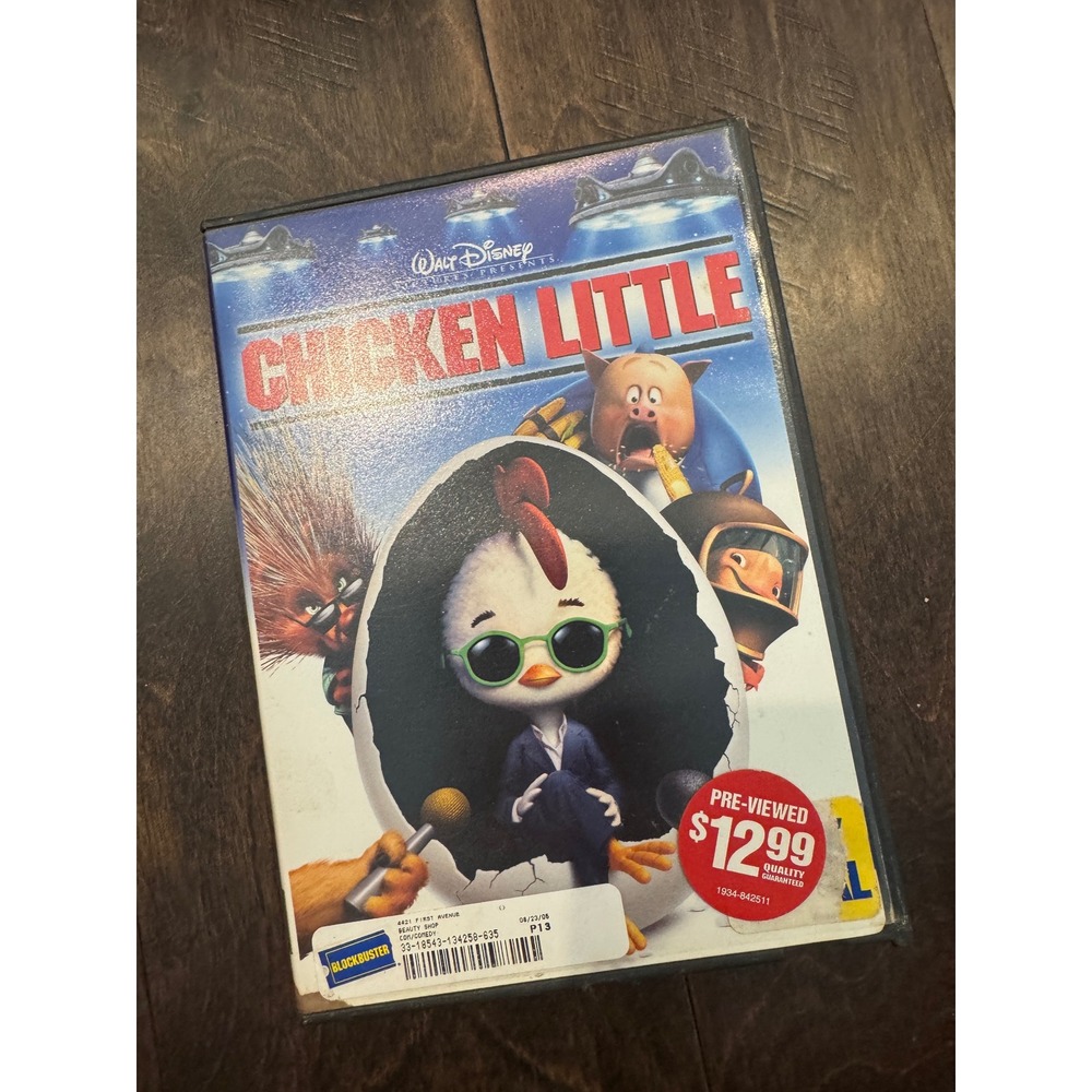 Walt‎ Disney Chicken Little DVD 2006 Blockbuster Case